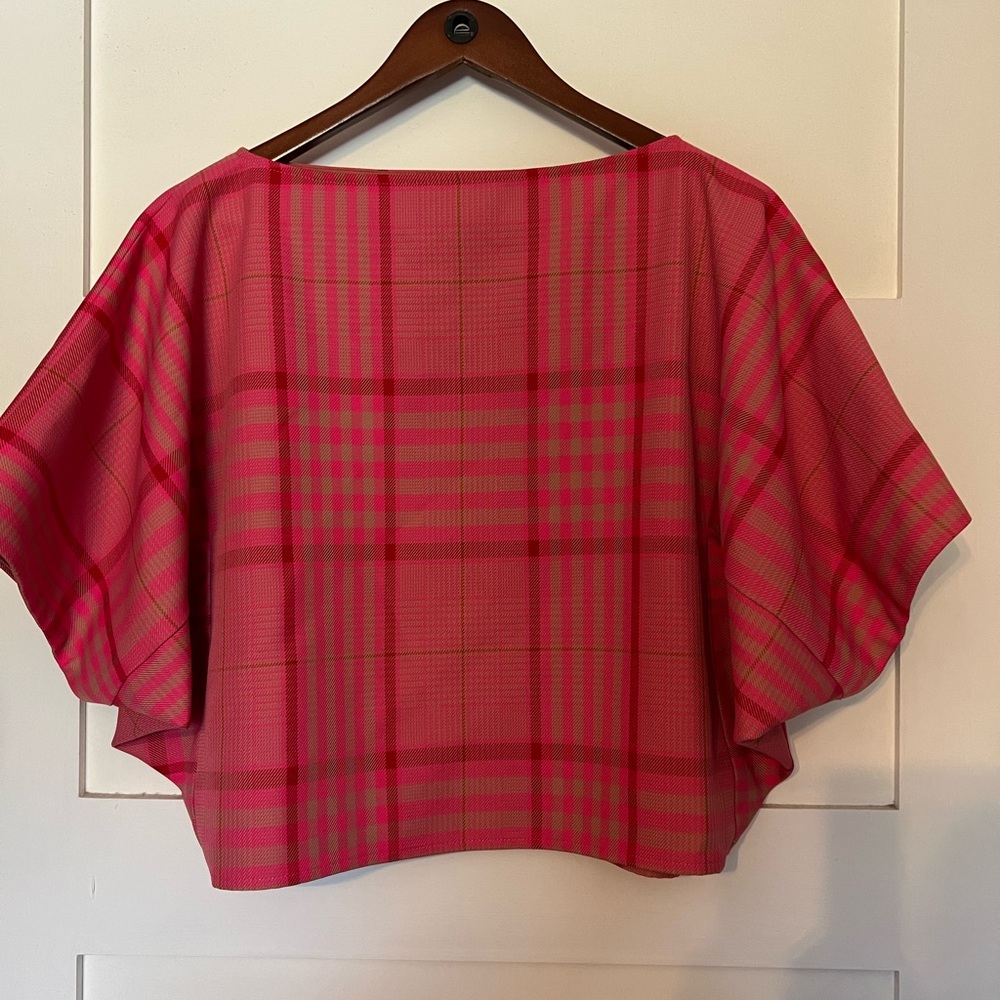 Rachel Comey Pink Plaid Boxy Tunic Top